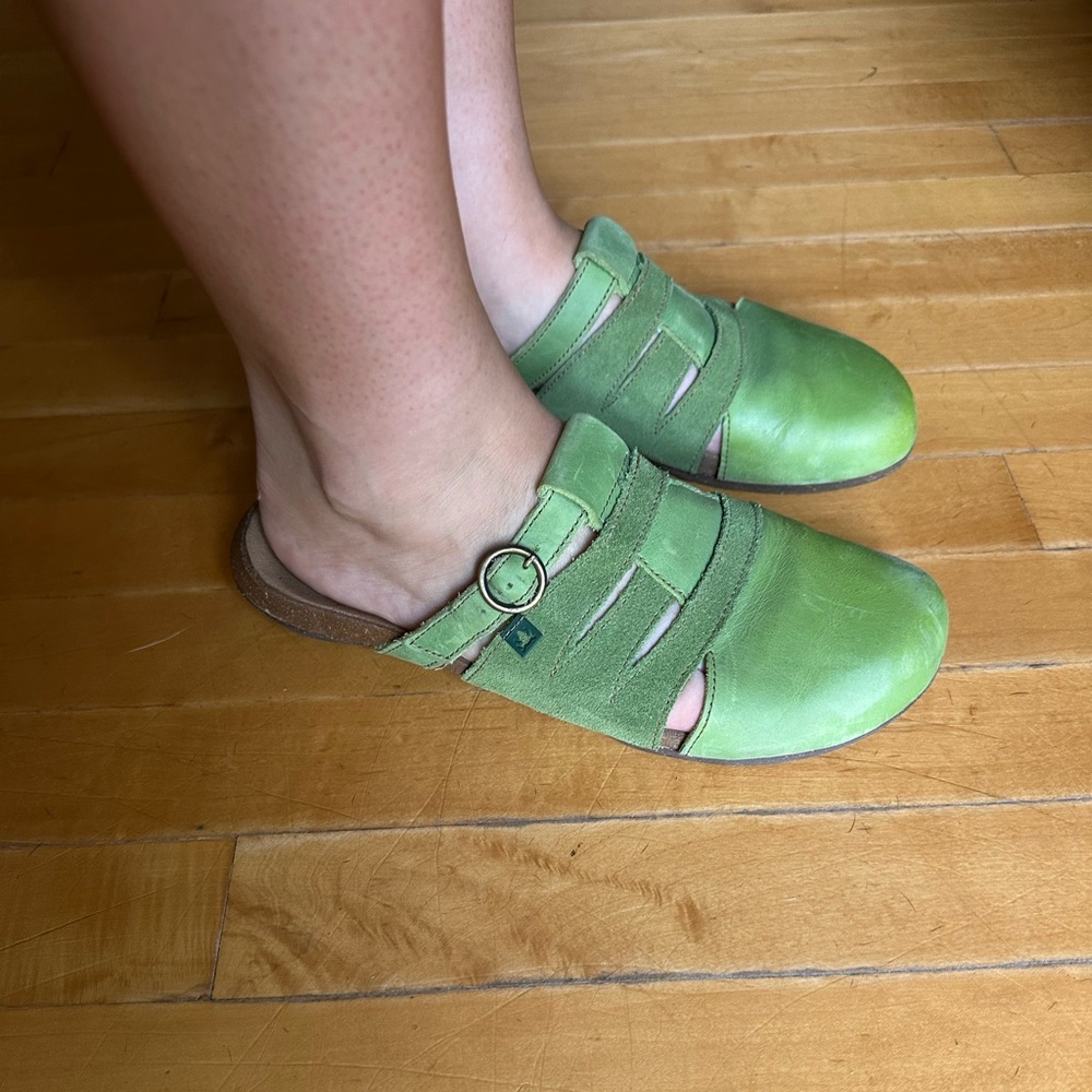 El Naturalista Green Women's Mules Size 39 - Picture 3 of 7
